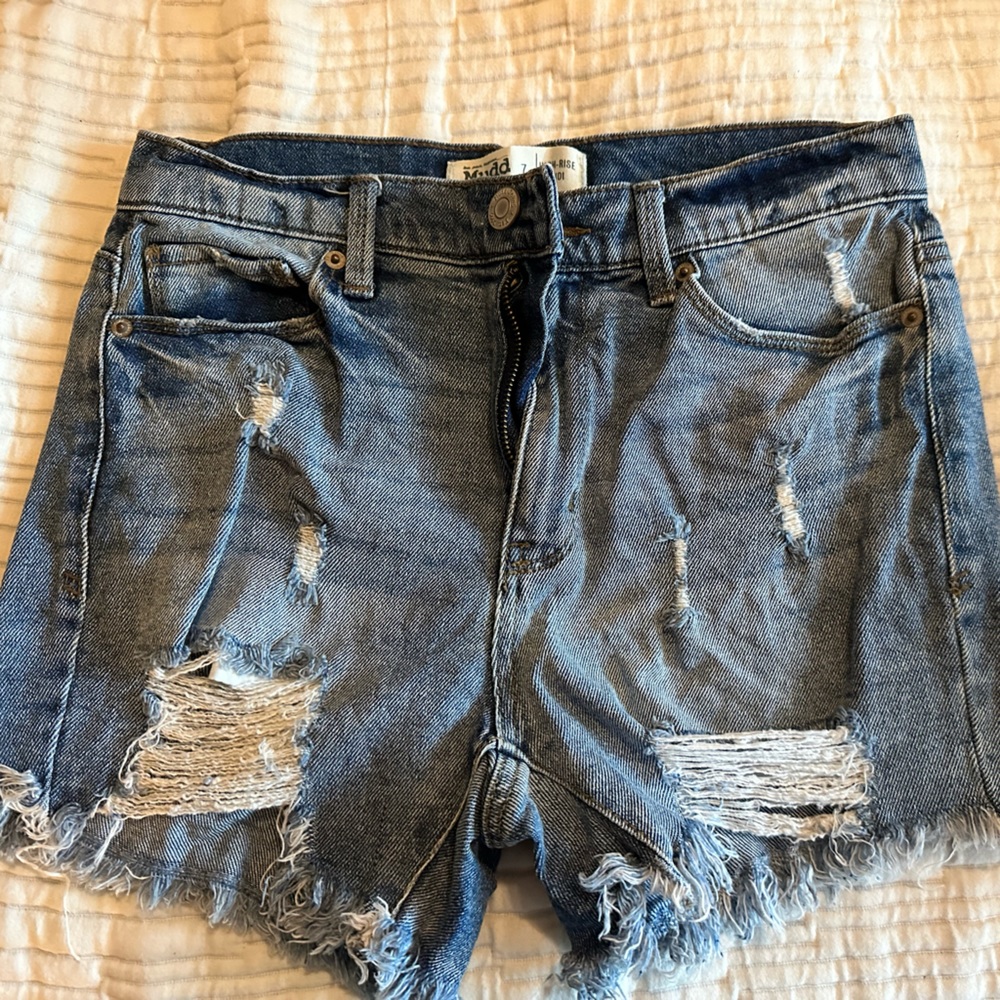 Mudd High Rise Blue Jean Shorts